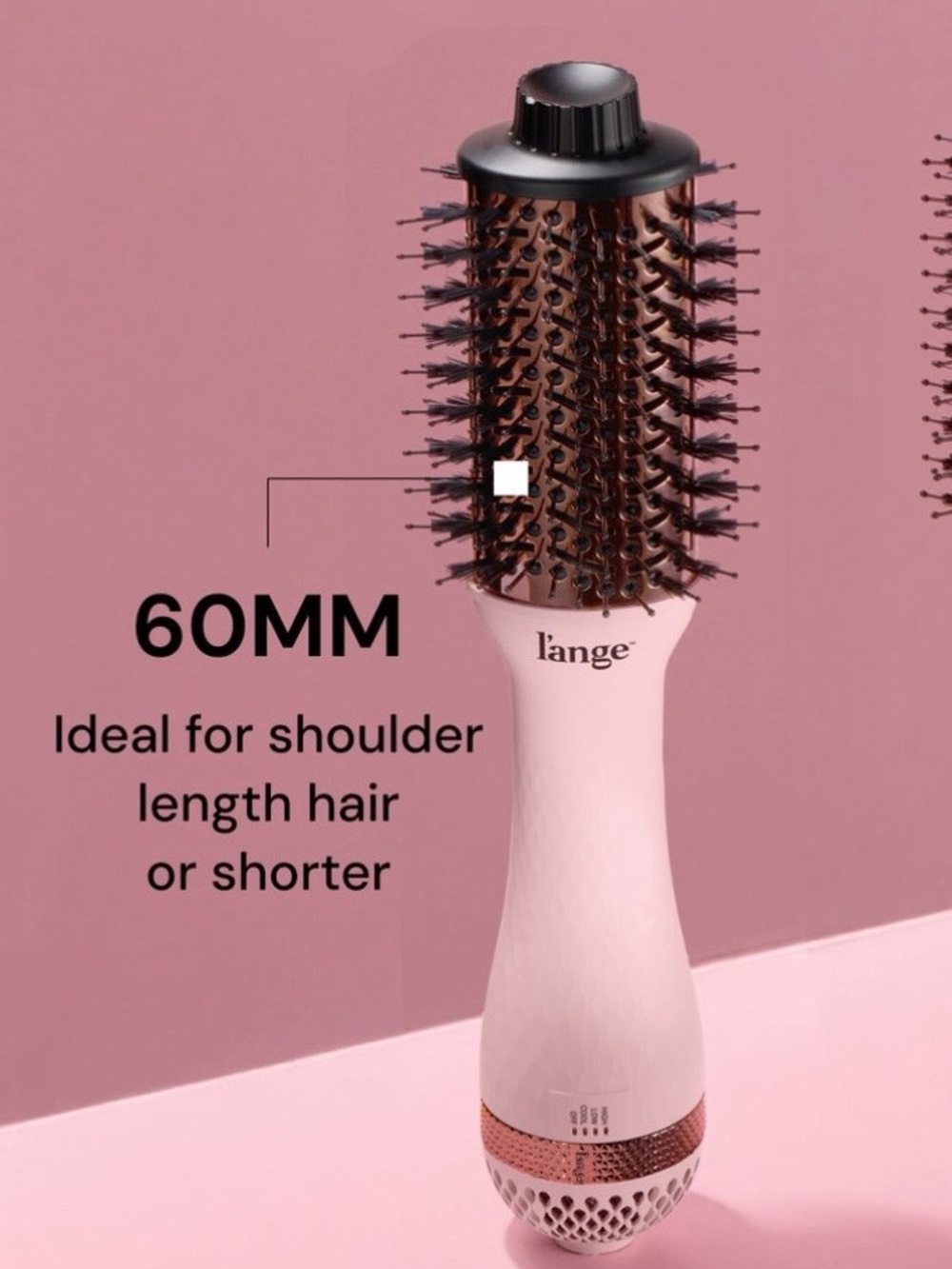 L'ange - Le Volume 2 in 1 Titanium Brush Dryer 60mm, Black - Picture 2 of 12